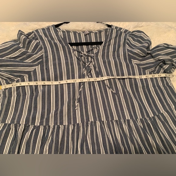 Old Navy Blue and White Striped Mini Dress - Picture 5 of 7